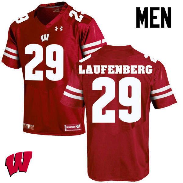 Men Wisconsin Badgers #29 Troy Laufenberg College Football Jerseys-Red - Click Image to Close